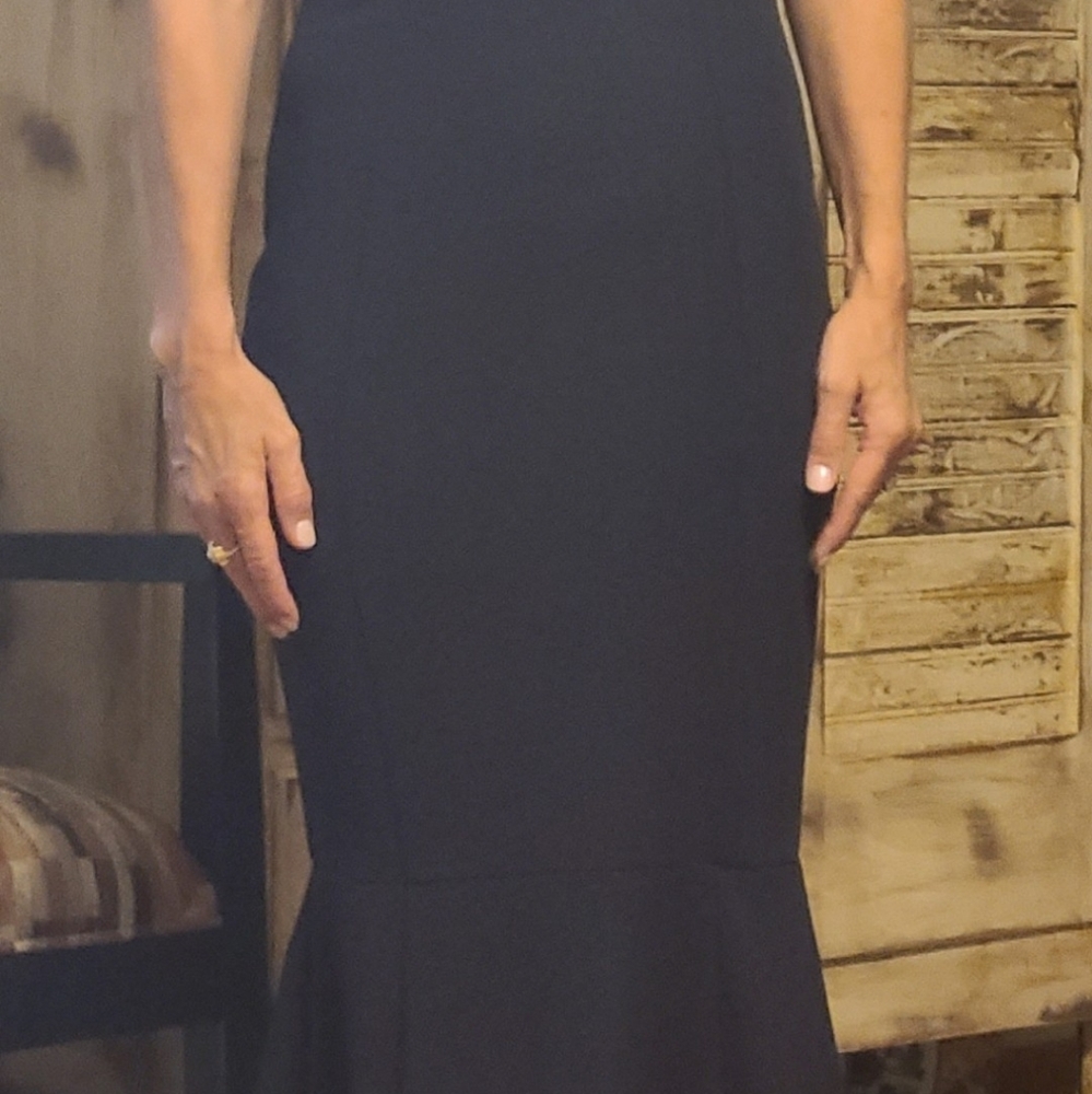 Long navy blue dress
